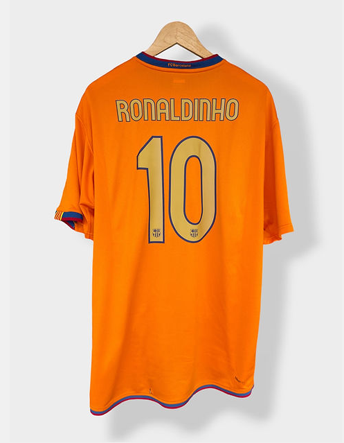 Barcelona 2006/2007 away retro shirt messi ronaldinho