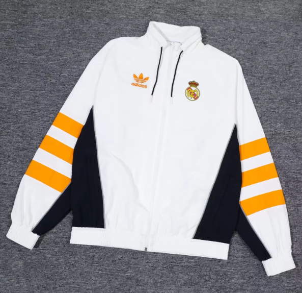 Real Madrid 2024/2025 windbreaker coat white