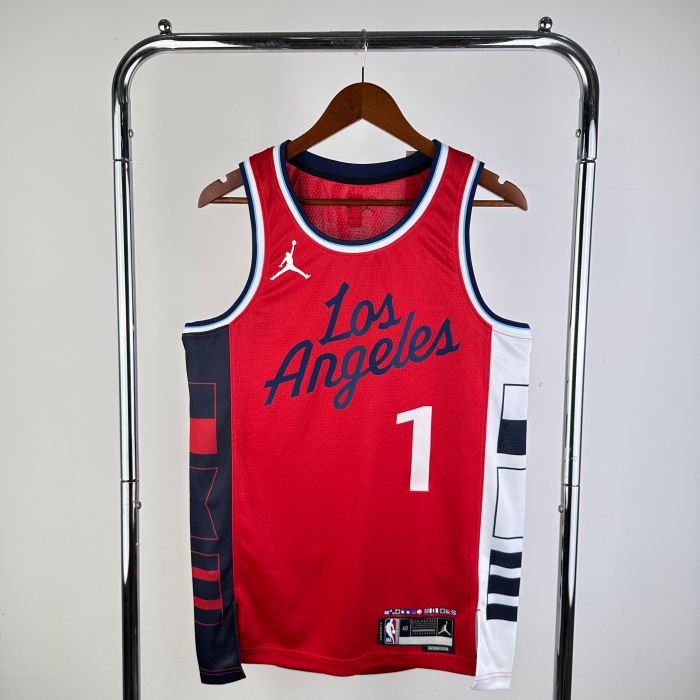 LA Clippers NBA Shirt 2025 Season Red HARDEN 1