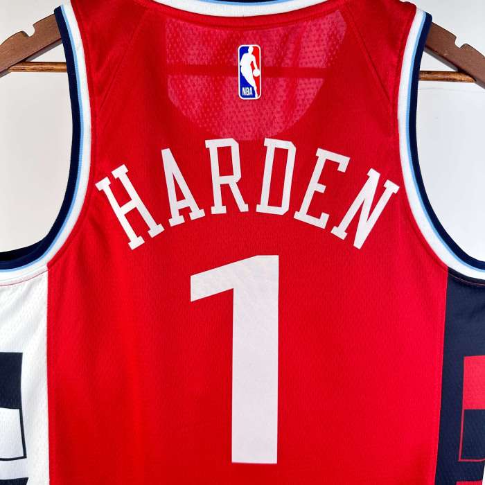 LA Clippers NBA Shirt 2025 Season Red HARDEN 1