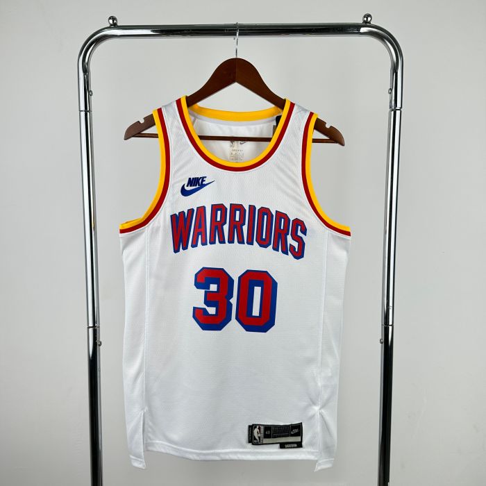 Golden State Warriors NBA Retro Shirt 2025 season White Curry 30