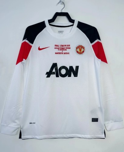 Manchester United 2010/2011 away retro shirt final version long sleeve