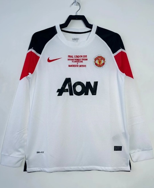 Manchester United 2010/2011 away retro shirt final version long sleeve