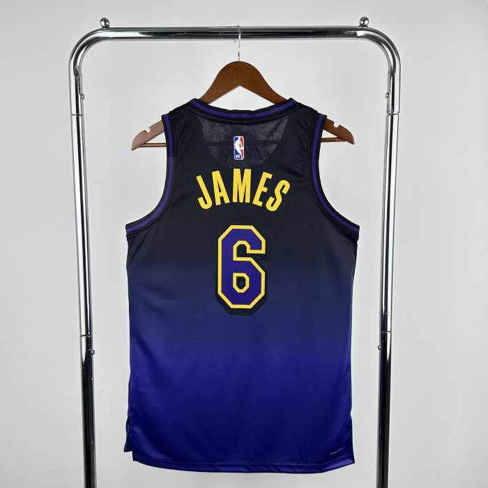 Lakers NBA Shirt 2025 Season City Version  James 6