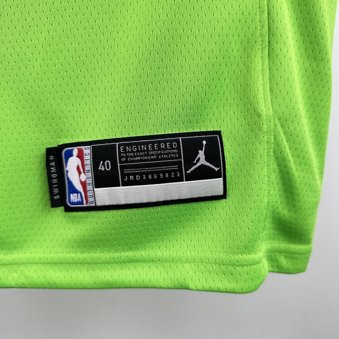 Minnesota Timberwolves NBA shirt Fluorescent Green  EDWARDS 5