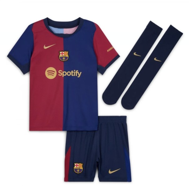 UCL Barcelona 2024/2025 home full set kit (Adult and Kids)