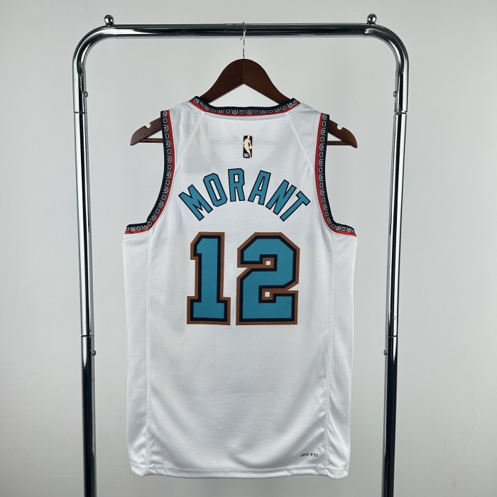 Memphis Grizzlies NBA Shirt 2025 Season Retro Version MORANT 12