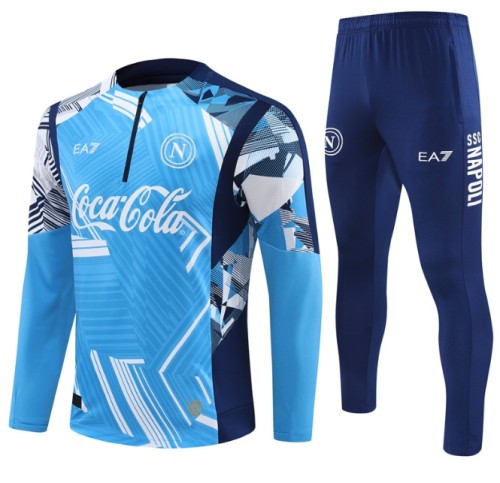 Napoli 2024/2025 1/4 zipper tracksuit camouflage light blue