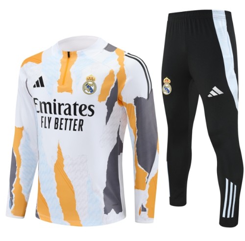 Real Madrid 2024/2025 1/4 zipper tracksuit camouflage white