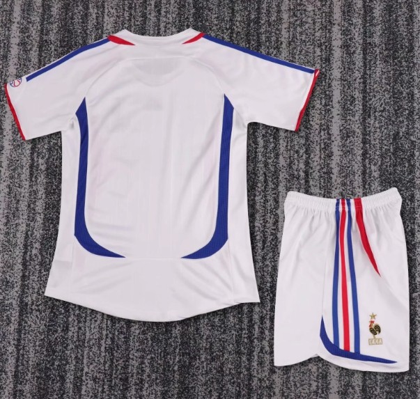 France 2006 away retro kids kit (top+shorts)