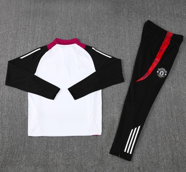 Manchester United  2024/2025 1/4 zipper tracksuit white