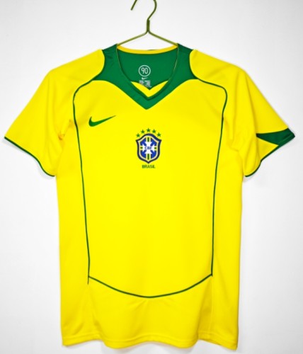 Brazil 2004 home shirt Ronaldo9 Ronaldinho Kaka
