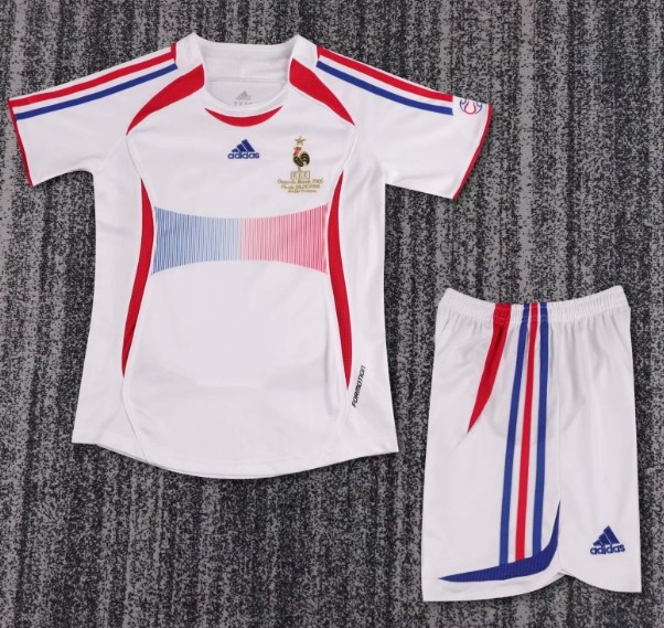France 2006 away retro kids kit (top+shorts)