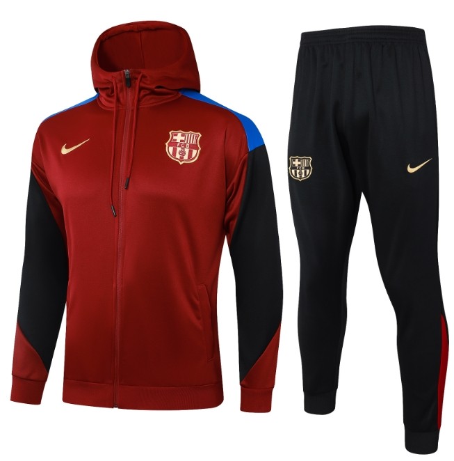 Barcelona 2024/2025 hooded tracksuit red