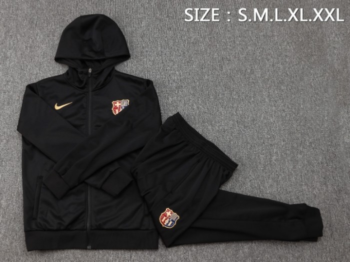 Barcelona 2024/2025 hooded tracksuit black
