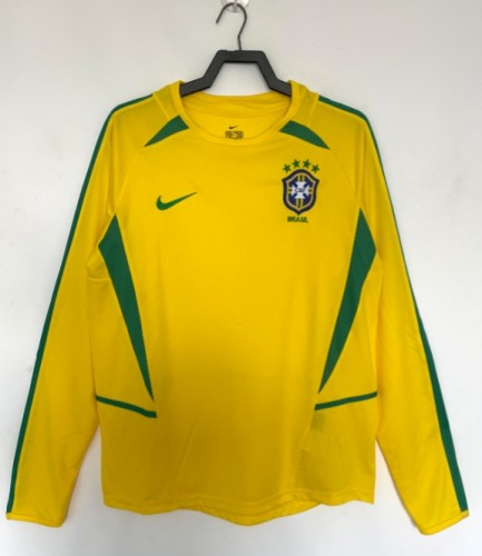 Brazil 2002 home shirt long-sleeve Ronaldo9 Ronaldinho