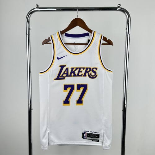 Lakers NBA Shirt 2023 Season White DONCIC 77