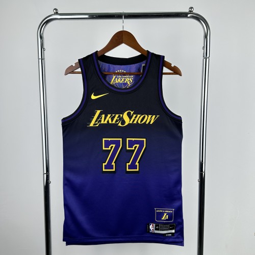 Lakers NBA Shirt 2025 Season City Version DONCIC 77