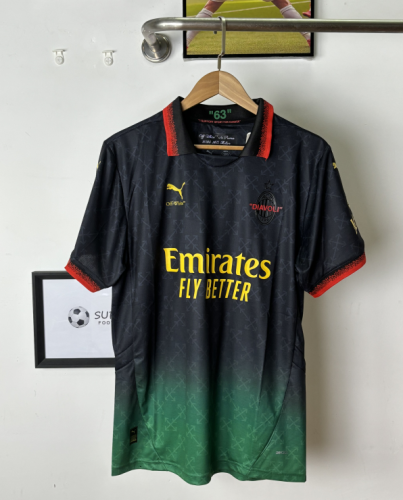 AC Milan x Off-white 2024/2025 special shirt black