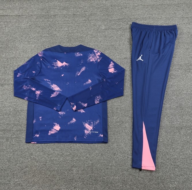 Paris Saint-Germain PSG 2024/2025 1/4 zipper JD tracksuit camouflage blue