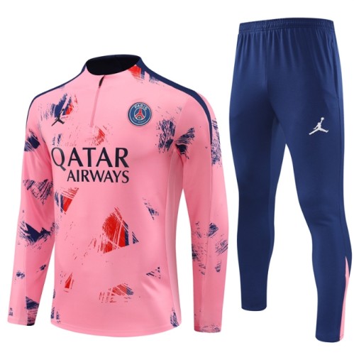 Paris Saint-Germain PSG 2024/2025 1/4 zipper JD tracksuit camouflage pink