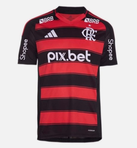 FC Flamengo 2025/2026 home shirt (with full set sponsor)