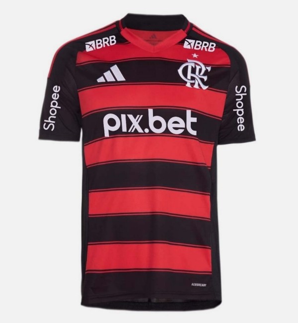 FC Flamengo 2025/2026 home shirt (with full set sponsor)