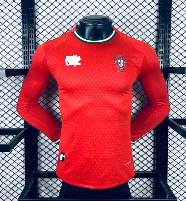 Portugal 2025 home shirt Ronaldo player version long sleeve