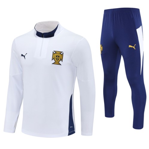 Portugal 2025 1/4 zipper tracksuit white