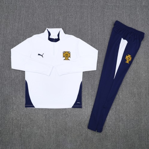 Portugal 2025 1/4 zipper tracksuit white