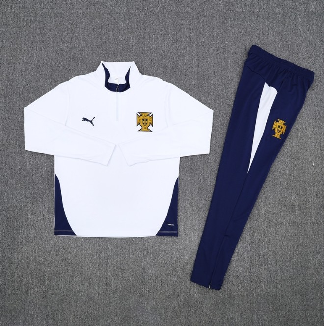 Portugal 2025 1/4 zipper tracksuit white