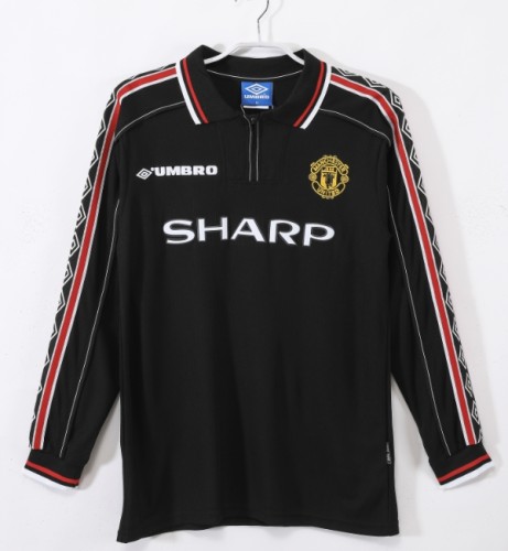 Manchester United 1998/1999 black retro shirt long sleeve BECKHAM