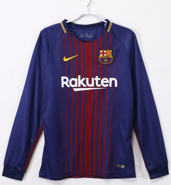 Barcelona 2017/2018 home retro shirt long sleeve Messi
