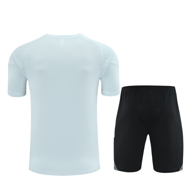 Japan 2025/2026 short sleeve and shorts tracksuit light grey