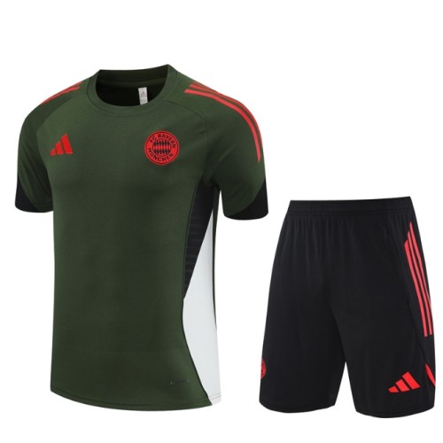 Bayren 2025/2026 short sleeve and shorts tracksuit green