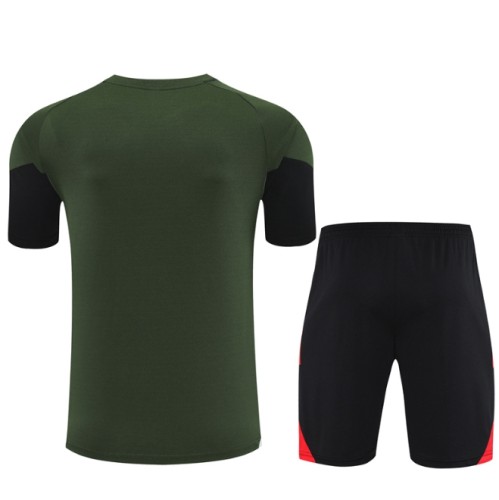 Bayren 2025/2026 short sleeve and shorts tracksuit green