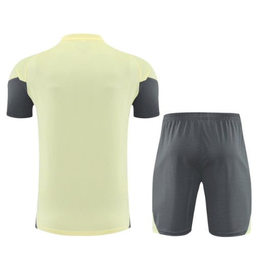 Real Madrid 2025/2026 short sleeve and shorts tracksuit yellow
