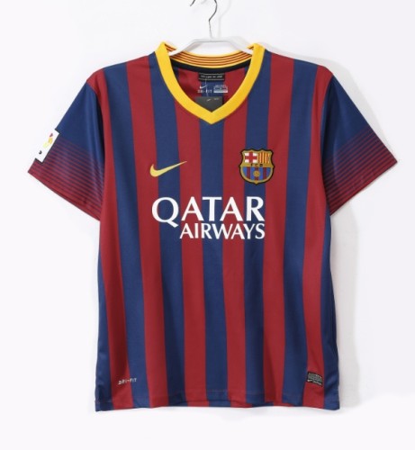 Barcelona 2013/2014 home retro shirt Messi Neymar JR