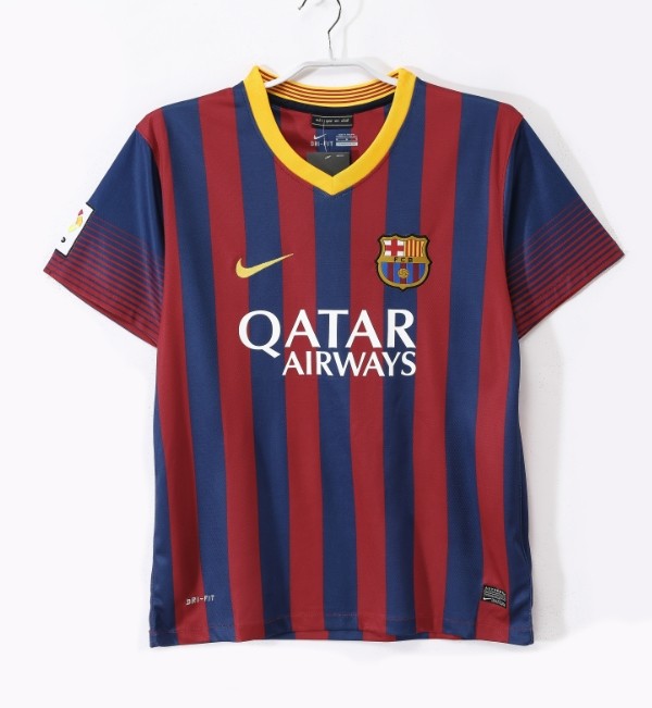Barcelona 2013/2014 home retro shirt Messi Neymar JR
