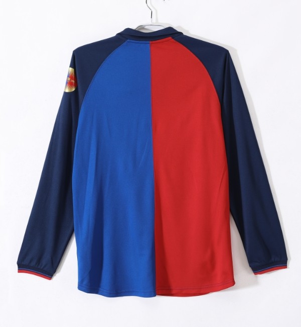 Barcelona 100th Anniversary Edition home retro shirt long-sleeve
