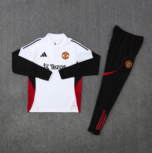Manchester United 2025/2026 1/4 zipper tracksuit white