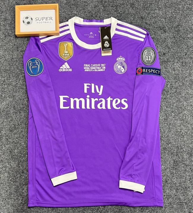 Real Madrid 2016/2017 away retro shirt long-sleeve Ronaldo