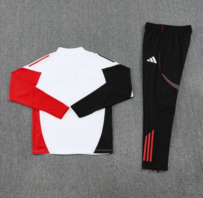 Ajax 2025/2026 1/4 zipper tracksuit white