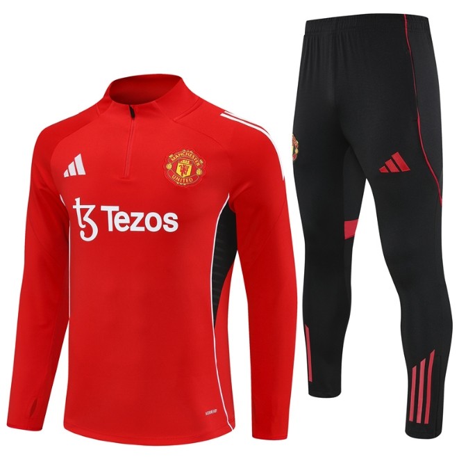 Manchester United 2025/2026 1/4 zipper tracksuit red