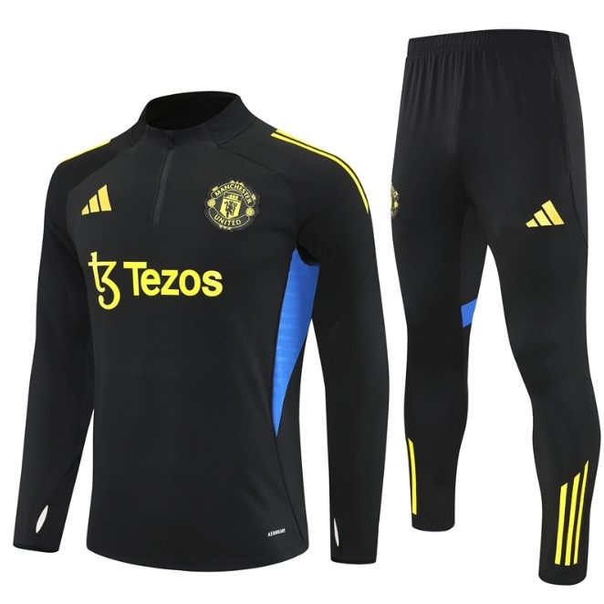 Manchester United 2025/2026 1/4 zipper tracksuit black