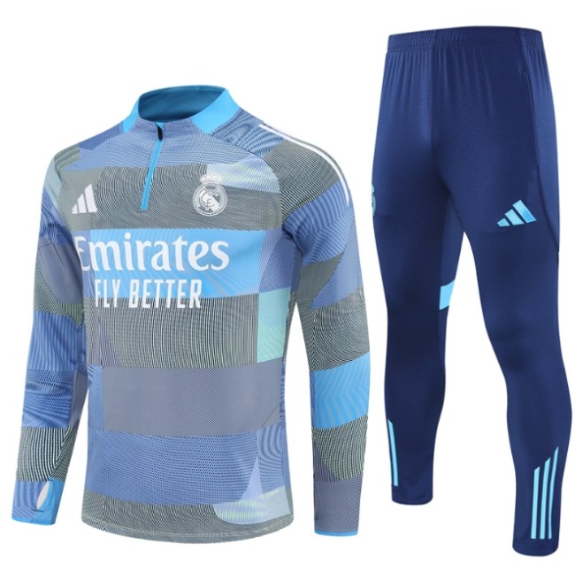 Real Madrid 2025/2026 1/4 zipper tracksuit camouflage blue