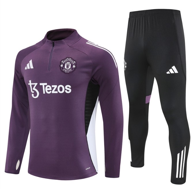 Manchester United 2025/2026 1/4 zipper tracksuit purple