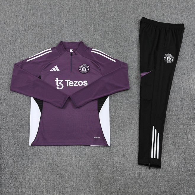 Manchester United 2025/2026 1/4 zipper tracksuit purple