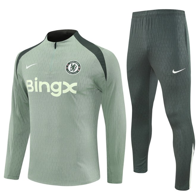 Chelsea 2025/2026 1/4 zipper tracksuit green