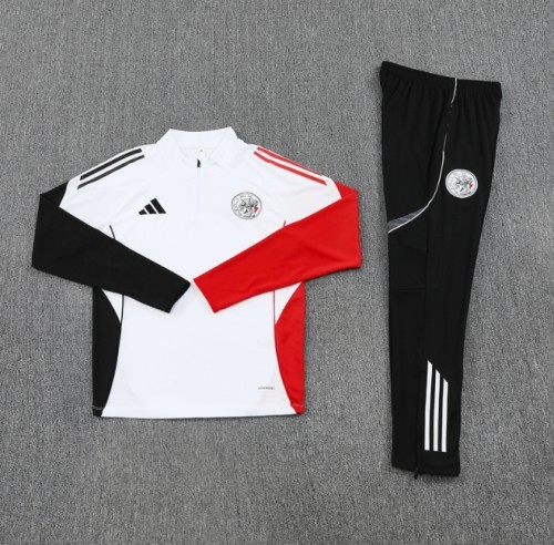 Ajax 2025/2026 1/4 zipper tracksuit white